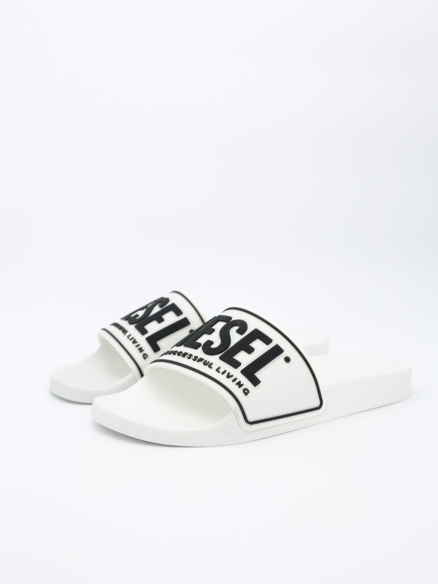 Diesel Slide Mayemi Logo White
